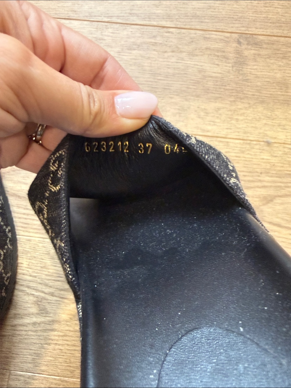 Gucci Beige/blue (Jean look) GG Canvas Platform Slides - Picture 4 of 4